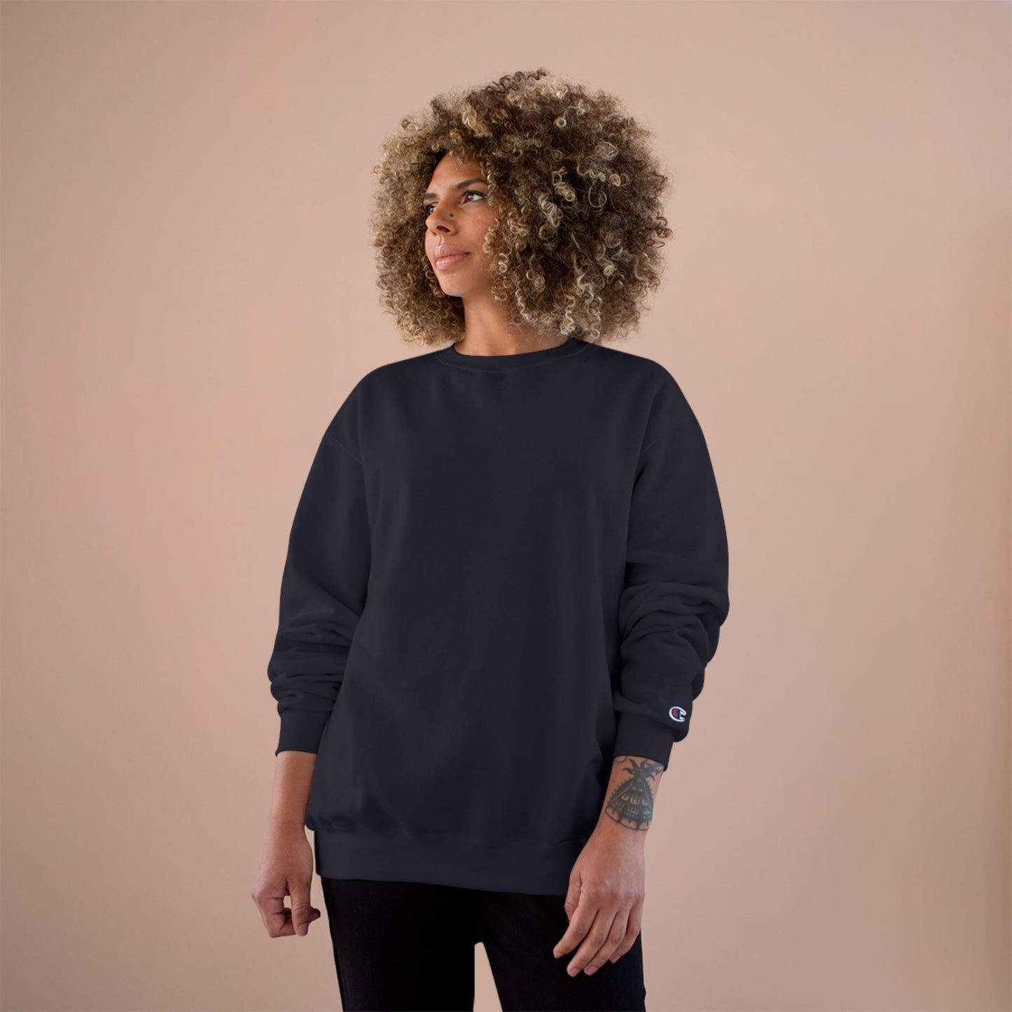Inspirational Eagle Quote Champion Sweatshirt - Cozy Storm Vibe, Perfect for Resilience Enthusiasts