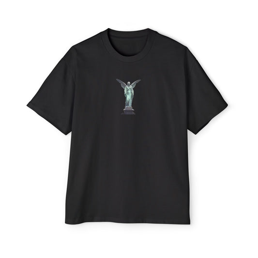 Men's Oversized Tee - Live by Faith, Not by Fear, Inspiring Graphic Tee